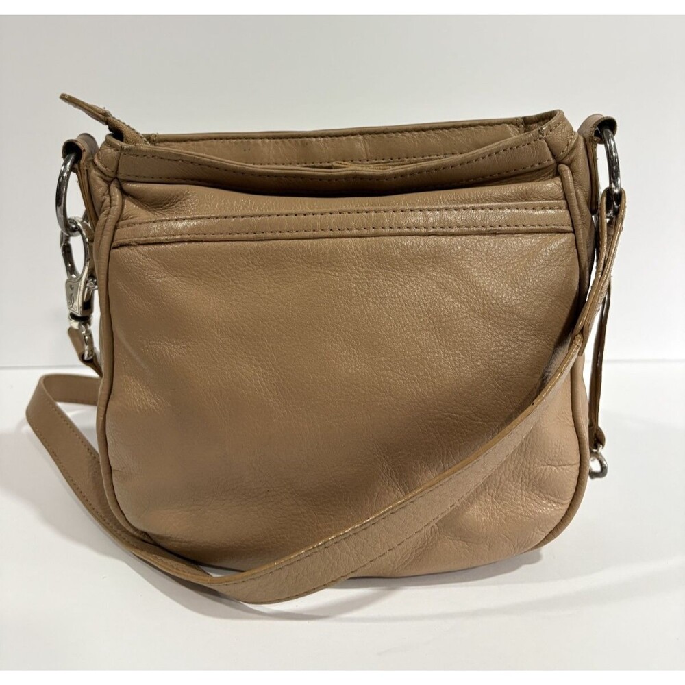Brighton Park Avenue Brown Quilted Leather Crossbody Purse Stitched Shoulder Bag - Picture 6 of 10